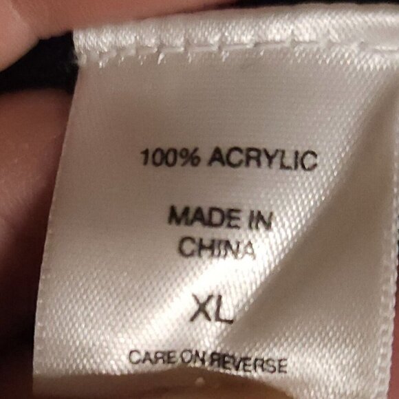 New York & Company Black V Neck Sweater Beaded Neckline XL - Picture 5 of 6